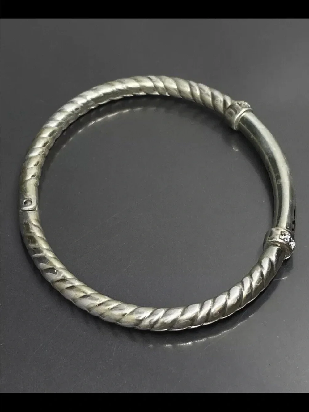 NWOT Brighton LOVE Engraved Silver-Tone Women's Bangle Bracelet